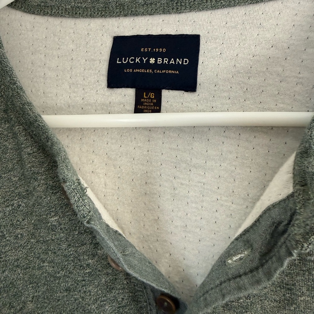 Lucky Brand Men's Henley Sweater in Gray